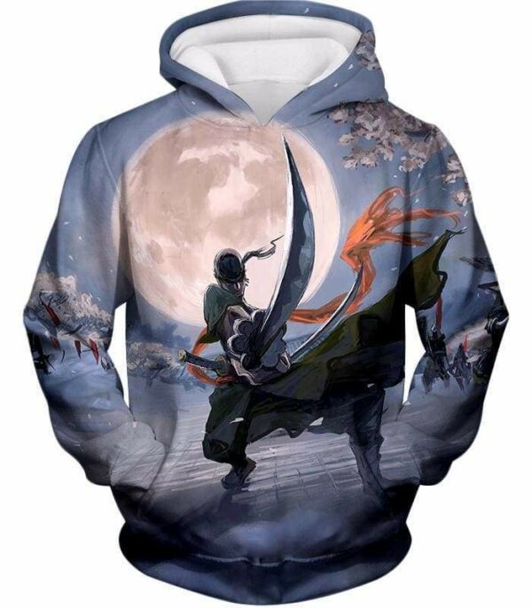 One Piece Hoodie - One Piece Three Sword Swordsman Demon Roronoa Zoro Hoodie