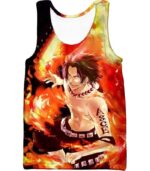 One Piece Hoodie - One Piece Whitebeard Pirate 2nd Division Commander Ace Hoodie - Tank Top