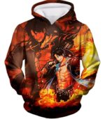 One Piece Hoodie - One Piece Whitebeard Pirate Commander Fire Fist Ace Hoodie - Hoodie