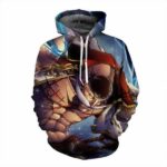 One Piece Hoodie - White Beard's Rage Of Battle One Piece 3D Hoodie Jacket