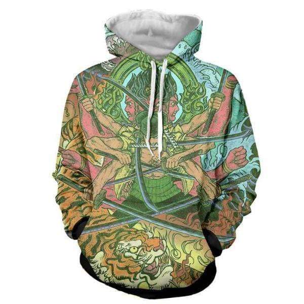 One Piece Hoodie - Zoro Swordsman And Demon Ashura 3D Graphic Hoodie