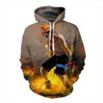 One Piece Hoodies -  Portgas D.Ace 3D Fire Element  Graphic Hoodie