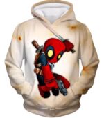 One Piece Zip Up Hoodie - Deadpool Funny Figure White Zip Up Hoodie - Hoodie