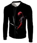 One Piece Zip Up Hoodie - Marvel’s Ultimate Mercenary Deadpool Black Zip Up Hoodie - Jacket