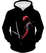 One Piece Zip Up Hoodie - Marvel’s Ultimate Mercenary Deadpool Black Zip Up Hoodie - Hoodie