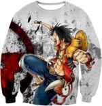 One Piece Zip Up Hoodie - One Piece And Fun Straw Hat Captain Luffy Zip Up Hoodie - Sweatshirt