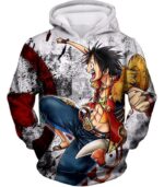 One Piece Zip Up Hoodie - One Piece And Fun Straw Hat Captain Luffy Zip Up Hoodie - Hoodie