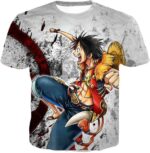 One Piece Zip Up Hoodie - One Piece And Fun Straw Hat Captain Luffy Zip Up Hoodie - T-Shirt