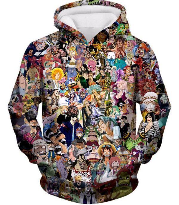 One Piece Zip Up Hoodie - One Piece Anime One Piece All In One Characters Zip Up Hoodie - Hoodie