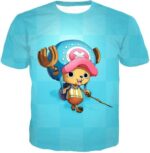 One Piece Zip Up Hoodie - One Piece Cotton Candy Lover Doctor Tony Tony Chopper Blue Zip Up Hoodie - T-Shirt