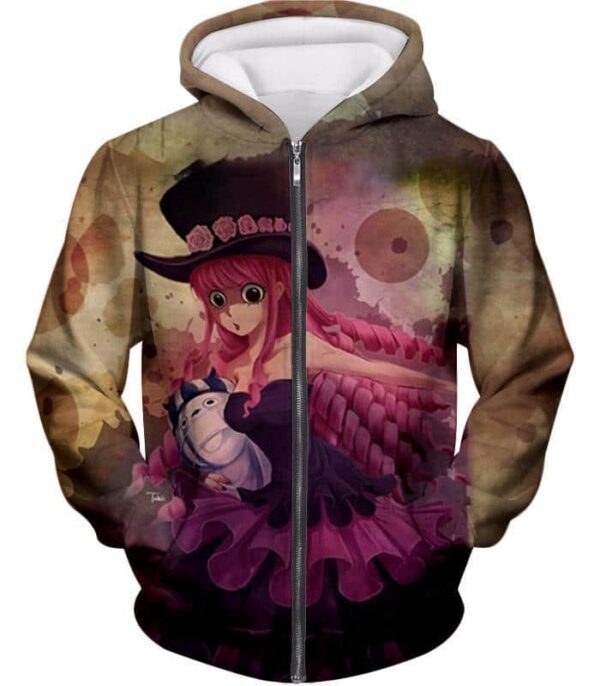 One Piece Zip Up Hoodie - One Piece Cute One Piece Ghost Princess Perona Zip Up Hoodie