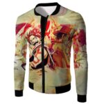 One Piece Zip Up Hoodie - One Piece Fire Using Anime Characters Natsu Dragneel And Portgas D Ace Zip Up Hoodie - Jacket