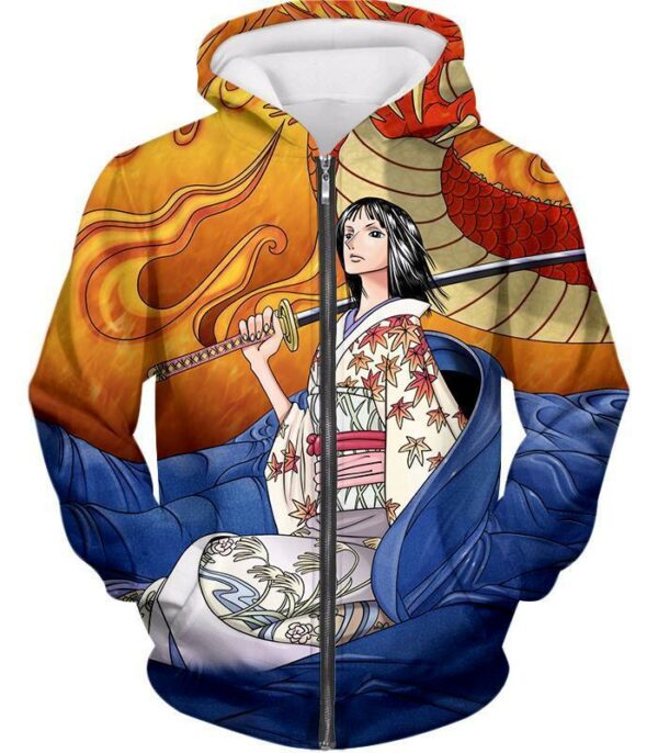 One Piece Zip Up Hoodie - One Piece Hot Anime Girl Devil Child Nico Robin Zip Up Hoodie