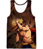 One Piece Zip Up Hoodie - One Piece   Pirate Captain Monkey D Luffy Anime Zip Up Hoodie - Tank Top