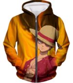 One Piece Zip Up Hoodie - One Piece Pirate Straw Hat Luffy Zip Up Hoodie