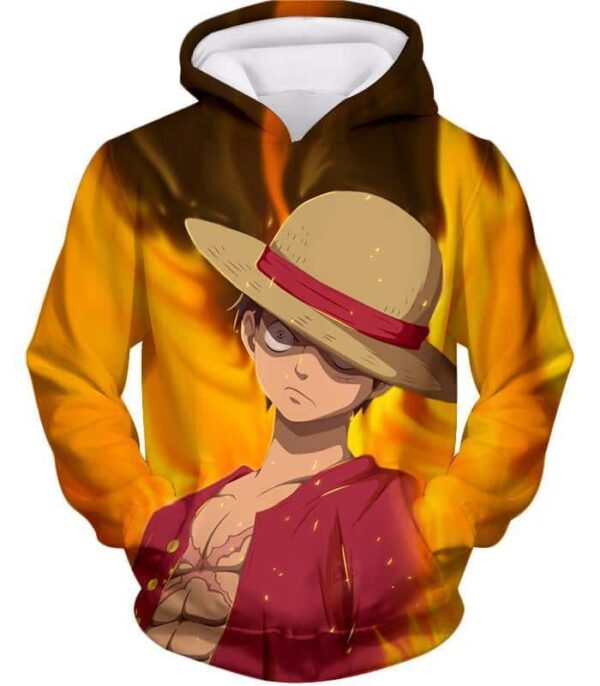 One Piece Zip Up Hoodie - One Piece Pirate Straw Hat Luffy Zip Up Hoodie - Hoodie