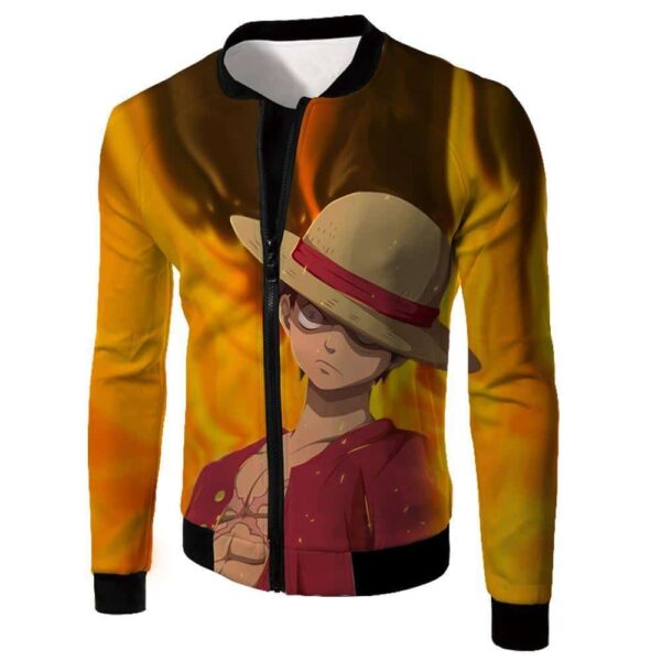 One Piece Zip Up Hoodie - One Piece Pirate Straw Hat Luffy Zip Up Hoodie - Jacket