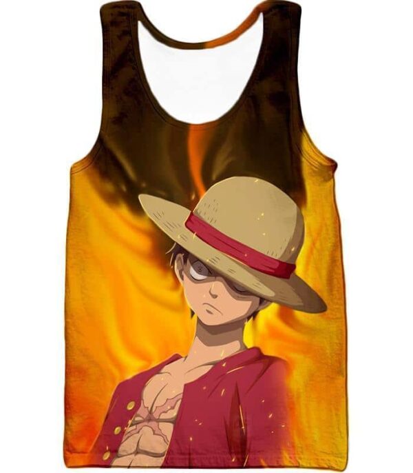 One Piece Zip Up Hoodie - One Piece Pirate Straw Hat Luffy Zip Up Hoodie - Tank Top