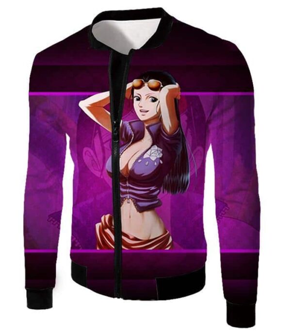 One Piece Zip Up Hoodie - One Piece Sexy One Piece Girl Nico Robin Of Straw Hat Pirates Zip Up Hoodie - Jacket