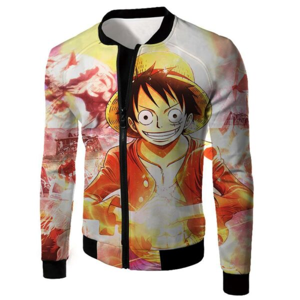 One Piece Zip Up Hoodie - One Piece Straw Hat Pirate Captain Monkey D Luffy Zip Up Hoodie - Jacket