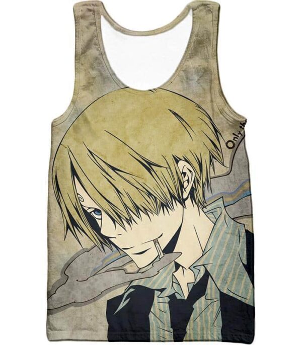 One Piece Zip Up Hoodie - One Piece Straw Hat Pirate Chef Vinsmoke Sanji Zip Up Hoodie - Tank Top