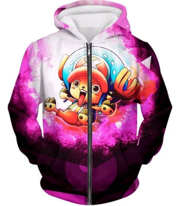 One Piece Zip Up Hoodie - One Piece Straw Hat Pirates Doctor Tony Tony Chopper Zip Up Hoodie