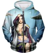 One Piece Zip Up Hoodie - One Piece Super Hot Boa Hancock Amazon Lily Princess Zip Up Hoodie