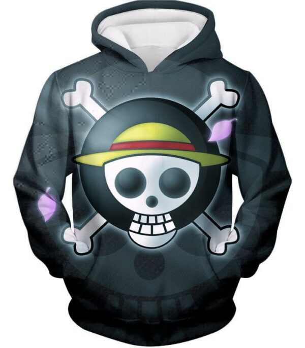 One Piece Zip Up Hoodie - One Piece Super Straw Hat Pirate Logo Promo Zip Up Hoodie - Hoodie