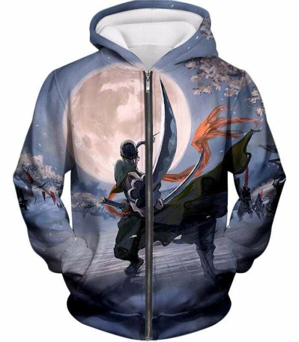 One Piece Zip Up Hoodie - One Piece Three Sword Swordsman Demon Roronoa Zoro Zip Up Hoodie