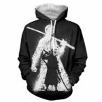 Roronoa Zoro Dark Contrast 3D Hoodie - One Piece Hoodie