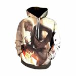 Sanji Diable Jambe Attack 3D Hoodie - One Piece Anime Zip Up Hoodie