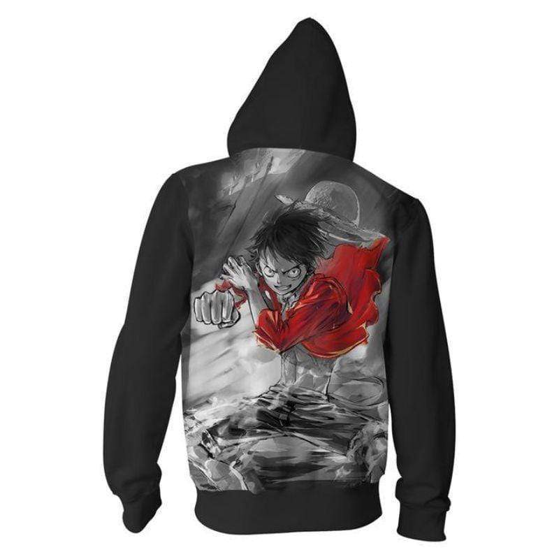 Sword Art Online The Black Swordsman Kirito Ultimate Action Graphic Promo Zip Up Hoodie - Sword Art Online Zip Up Hoodie