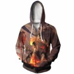 White Beard And Ace And Luffy Trio - One Piece Anime Zip Up Hoodie - Zip Up Hoodie