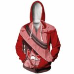 Young Monkey D. Luffy Red Hoodie - One Piece Zip Up Hoodie Jacket