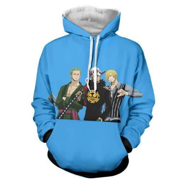 Zoro Law Sanji Brotherhood Hoodie - One Piece 3D Hoodie Jacket