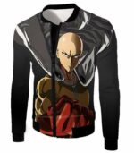 One Punch Man Most Powerful Hero Saitama Promo Black Zip Up Hoodie - Jacket