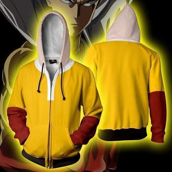 One Punch Man Saitama Zip Up Hoodie Jacket