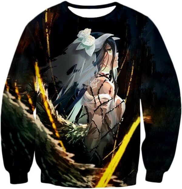 Overlord Beautiful Albedo Cute Bride Avatar Anime Promo Hoodie - Sweatshirt