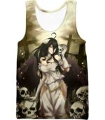 Overlord Beautiful Albedo Infatuated With Ainz Cool Promo Anime Graphic Zip Up Hoodie - Tank Top