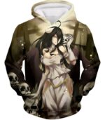 Overlord Beautiful Albedo Infatuated With Ainz Cool Promo Anime Graphic Zip Up Hoodie - Hoodie