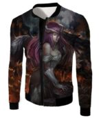 Overlord Cool Albedo The Beautiful White Devil Fan Art Promo Zip Up Hoodie - Jacket