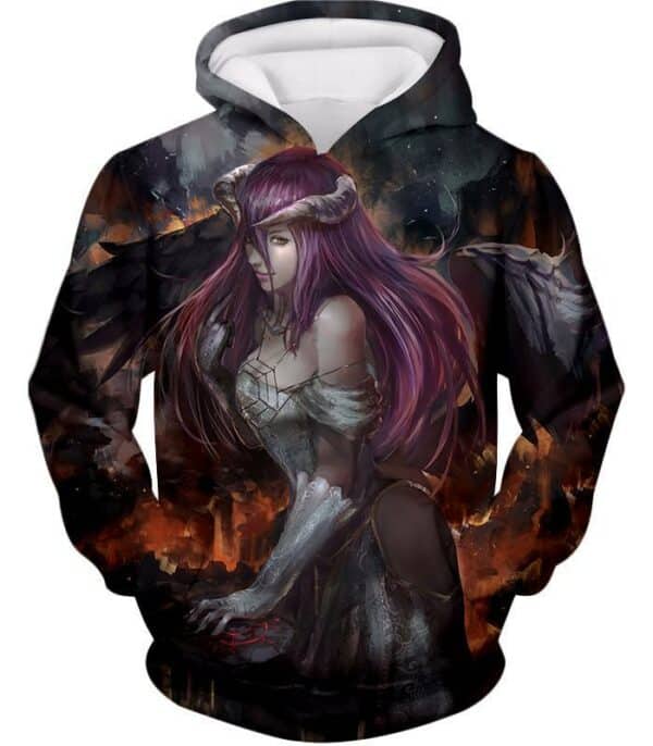 Overlord Cool Albedo The Beautiful White Devil Fan Art Promo Zip Up Hoodie - Hoodie