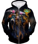 Overlord Extremely Powerful Guild Master Ainz Ooal Gown Cool Graphic Hoodie - Zip Up Hoodie