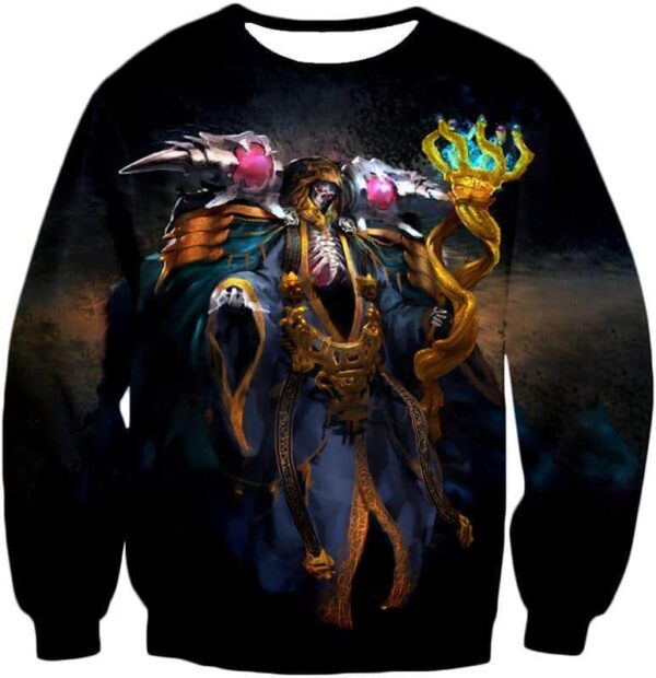 Overlord Extremely Powerful Guild Master Ainz Ooal Gown Cool Graphic Hoodie - Sweatshirt