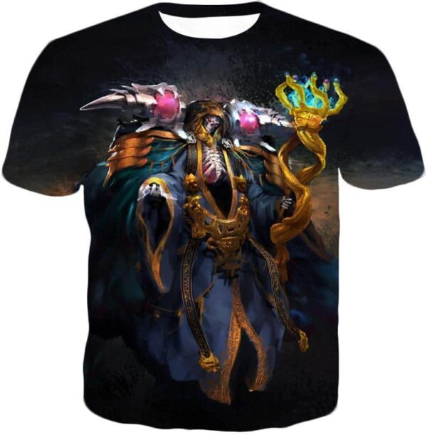 Overlord Extremely Powerful Guild Master Ainz Ooal Gown Cool Graphic Zip Up Hoodie - T-Shirt