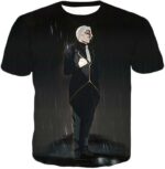 Overlord Highly Powerful Iron Butler Sebas Tian Cool Anime Promo Black Zip Up Hoodie - T-Shirt