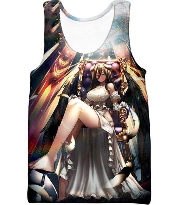 Overlord Highly Skilled Albedo Cool Guardian Overseer Graphic Promo Hoodie - Tank Top