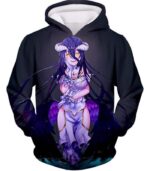 Overlord Most Beautiful NPC Guardian Overseer Albedo Cool Black Zip Up Hoodie - Hoodie