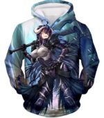 Overlord Ready For Action Albedo The White Devil Cool Anime Promo Zip Up Hoodie - Hoodie