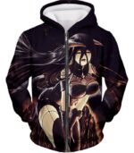 Overlord Super Sexy Albedo The White Devil Anime Graphic Action Promo Hoodie - Zip Up Hoodie